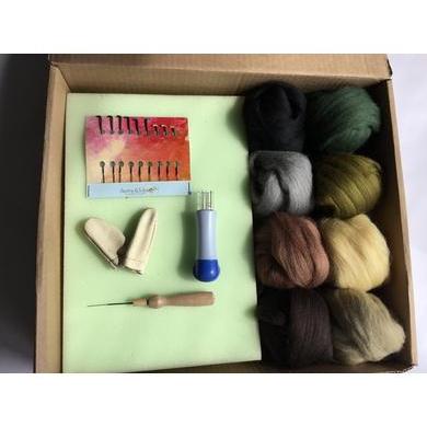 Needle Felting Beginner Kit - Large - Earthy Colors-Needle Felting-Acorns & Twigs-Acorns & Twigs