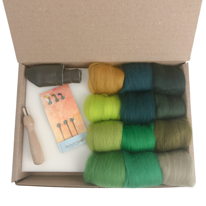 Needle Felting Beginner Kit - Small-Needle Felting-Acorns & Twigs-Acorns & Twigs