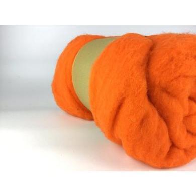 New Zealand Merino - Bright Orange-New Zealand Merino Batt-Acorns & Twigs-Acorns & Twigs