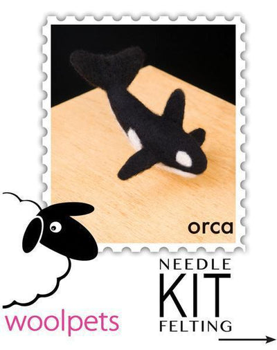 Orca Needle Felting Kit - EASY-Needle Felting-WoolPets-Acorns & Twigs