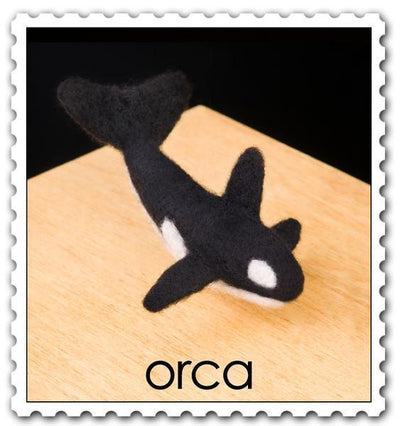 Orca Needle Felting Kit - EASY-Needle Felting-WoolPets-Acorns & Twigs