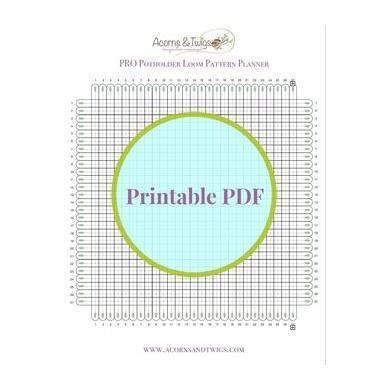 PRO™ Potholder Loom Pattern Planner - DIGITAL-Weaving-Acorns & Twigs-Acorns & Twigs