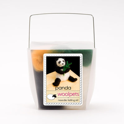 Panda Needle Felting Kit - Intermediate-Needle Felting-WoolPets-Acorns & Twigs