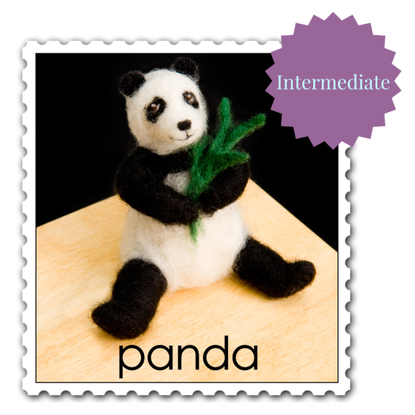 Panda Needle Felting Kit - Intermediate-Needle Felting-WoolPets-Acorns & Twigs