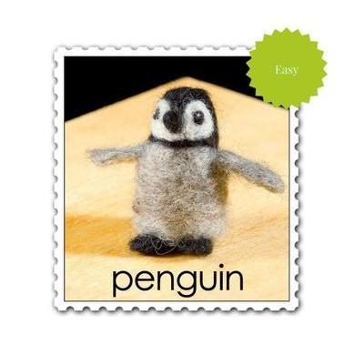 Penguin Needle Felting Kit - EASY-Needle Felting-WoolPets-Acorns & Twigs