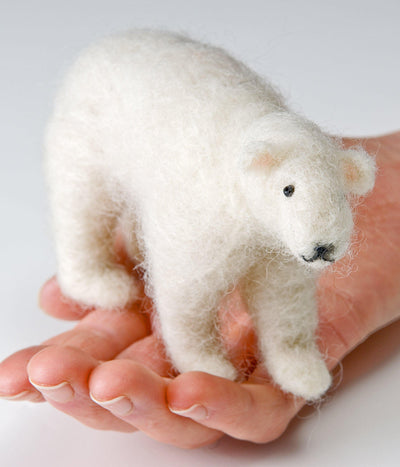 Polar Bear Needle Felting Kit - Intermediate-Needle Felting-WoolPets-Acorns & Twigs