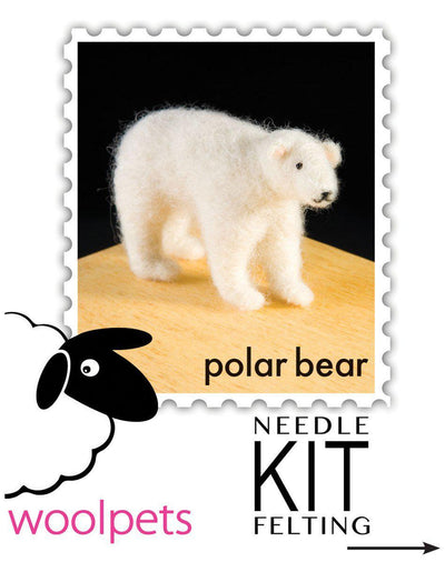 Polar Bear Needle Felting Kit - Intermediate-Needle Felting-WoolPets-Acorns & Twigs