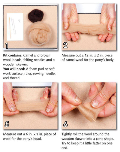 Pony Needle Felting Kit - Intermediate-Needle Felting-WoolPets-Acorns & Twigs