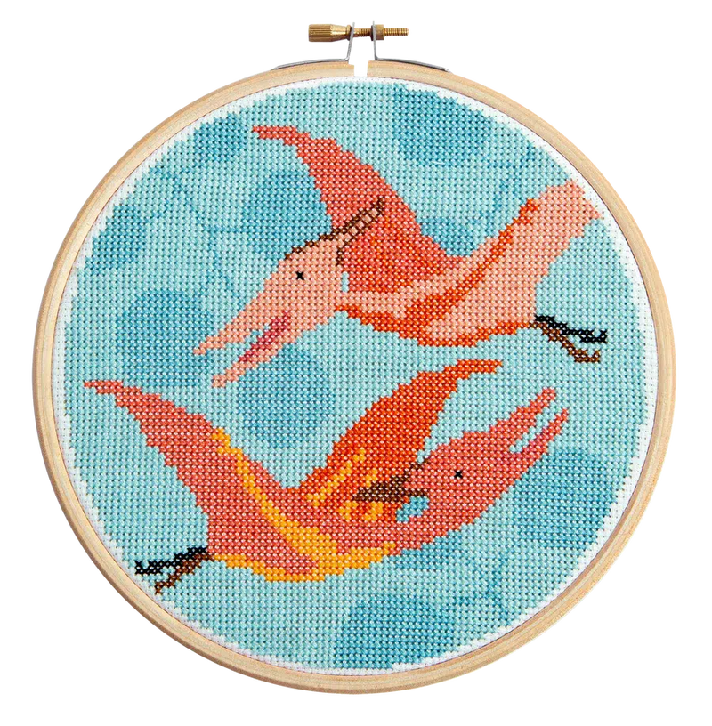 Pterodactyl Cross Stitch Kit-Cross Stitch-Hawthorn Handmade-Acorns & Twigs