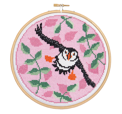 Puffin Cross Stitch Kit-Cross Stitch-Hawthorn Handmade-Acorns & Twigs