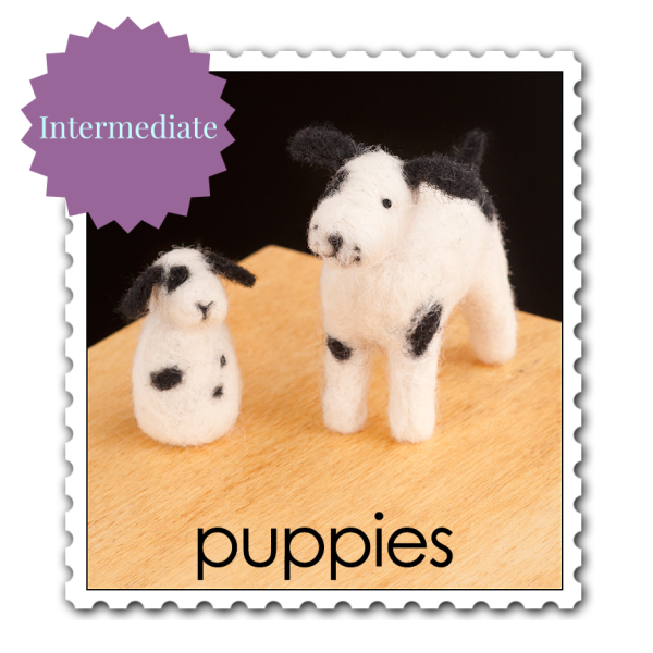 Puppy Needle Felting Kit - Intermediate-Needle Felting-WoolPets-Acorns & Twigs