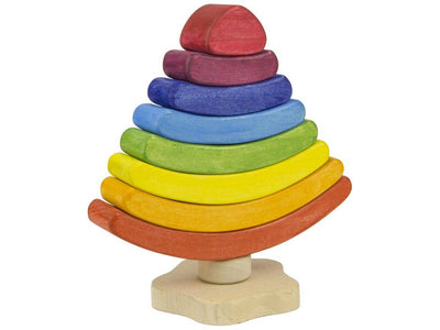 Rainbow Tree Stacker-Wooden blocks-PoppyBabyCo-Acorns & Twigs