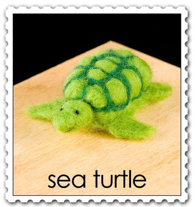 Sea Turtle Needle Felting Kit - EASY-Needle Felting-WoolPets-Acorns & Twigs