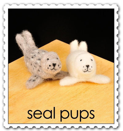 Seal Pups Needle Felting Kit - EASY-Needle Felting-WoolPets-Acorns & Twigs