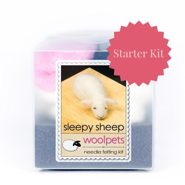 Sleepy Sheep Needle Felting Kit - Starter Kit-Needle Felting-WoolPets-Acorns & Twigs