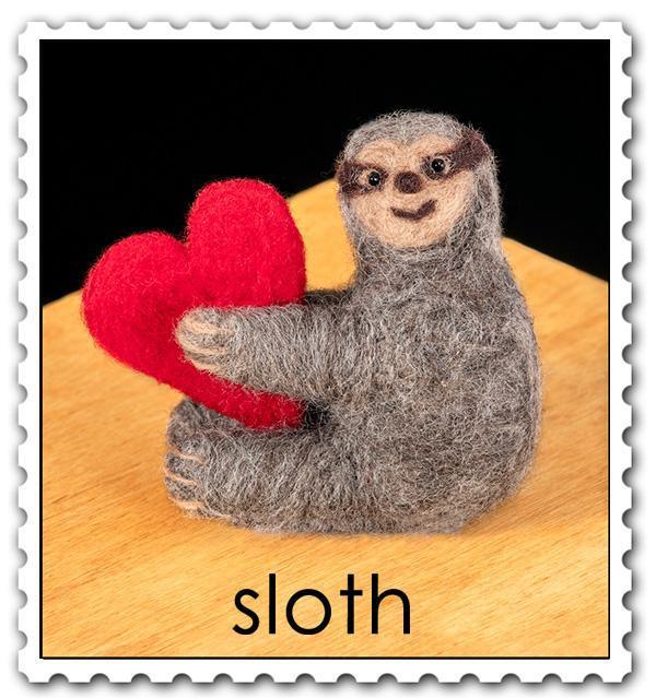 Sloth Needle Felting Kit - EASY-Needle Felting-WoolPets-Acorns & Twigs