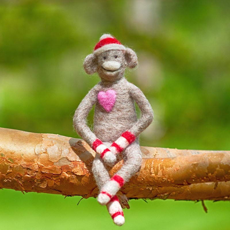 Sock Monkey Needle Felting Kit - Intermediate-Needle Felting-WoolPets-Acorns & Twigs