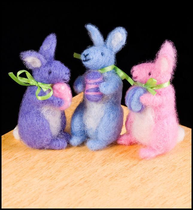 Spring Bunny Needle Felting Kit - Intermediate-Needle Felting-WoolPets-Acorns & Twigs