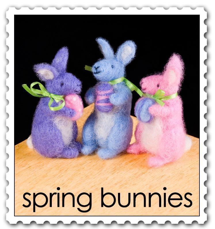 Spring Bunny Needle Felting Kit - Intermediate-Needle Felting-WoolPets-Acorns & Twigs