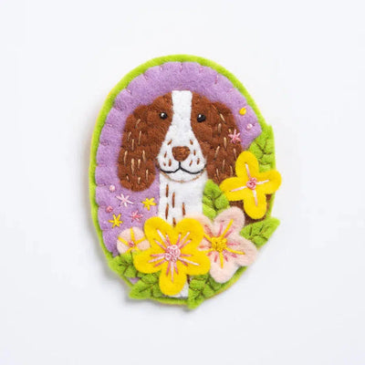 Springer Spaniel Felt Craft Brooch Kit-Felt Craft-Hawthorn Handmade-Acorns & Twigs