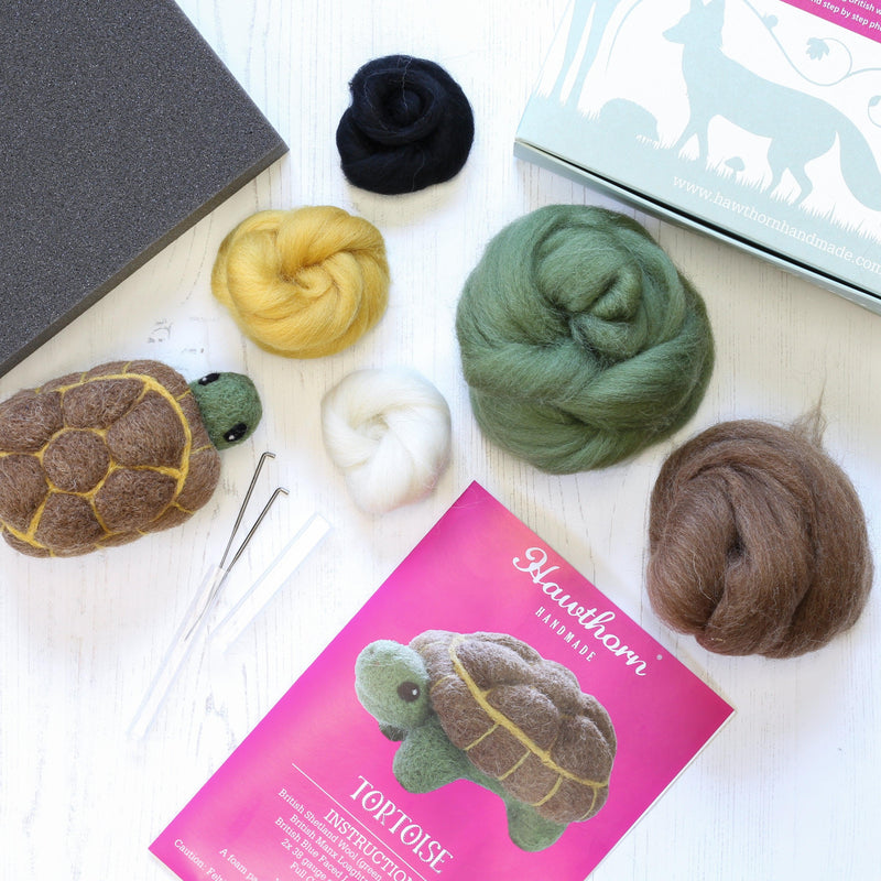 Tortoise Needle Felting Kit-Needle Felting-Hawthorn Handmade-Acorns & Twigs