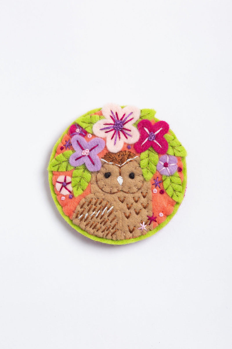 Twany Owl Felt Craft Kit (Brooch)-Felt Craft-Hawthorn Handmade-Acorns & Twigs