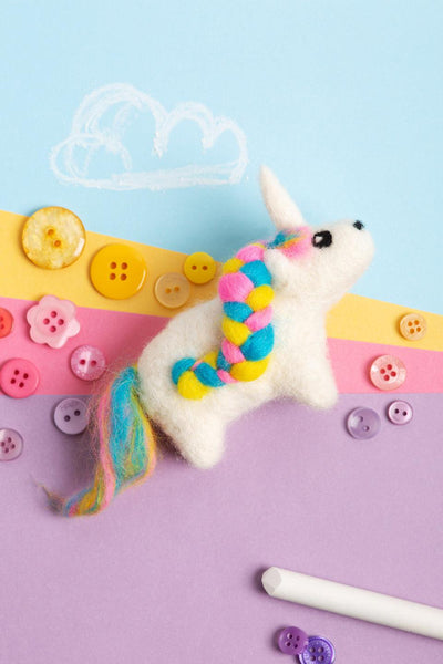 Unicorn Mini Felting Kit-Needle Felting-Hawthorn Handmade-Acorns & Twigs