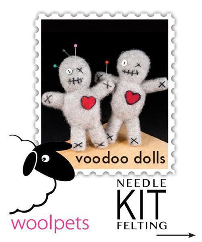 Voodoo Dolls Needle Felting Kit - EASY-Needle Felting-WoolPets-Acorns & Twigs