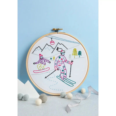 Wonderful Women-Skiing Embroidery Kit-Embroidery-Hawthorn Handmade-Acorns & Twigs